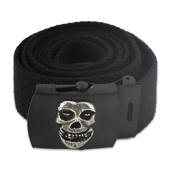 Misfits Fabric Belt with Fiend Skull Buckle