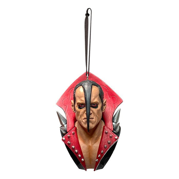 Highly detailed Misfits Jerry Only ornament with a stylized face and red hood