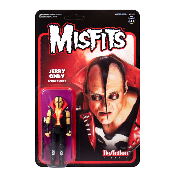 Action figure packaging for Jerry Only Misfits Reaction Figure with character image