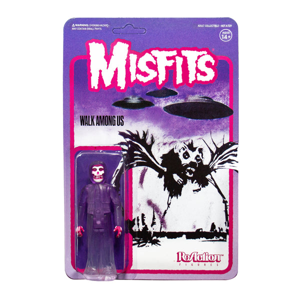 Action figure packaging for Misfits Fiend Walk Among Us in purple and pink colors