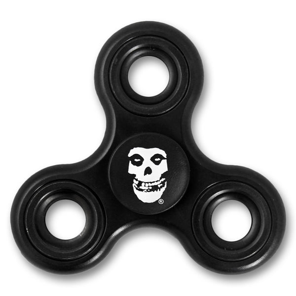 Black Misfits Fidget Spinner featuring a skull design at the center