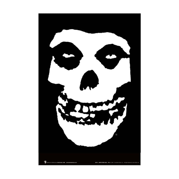 Stylized Classic Fiend Skull with hollow eyes on black background for Fiend Skull Poster