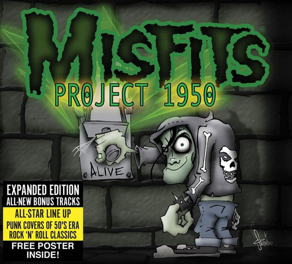 Album cover for Misfits Project 1950 Expanded Edition featuring cartoon monster characters