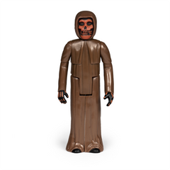 Skeletal figure in brown hooded robe from Collection II Misfits Fiend ReAction Figure