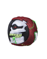 Skull-themed baseball with red, white, green colors from Madballs Misfits Fiend collection