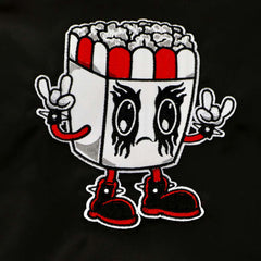 Cartoon popcorn bucket character with arms and legs on Osaka Popstar Reversible Jacket