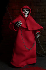 Skeletal Misfits Fiend clothed action figure in red hooded robe with chains