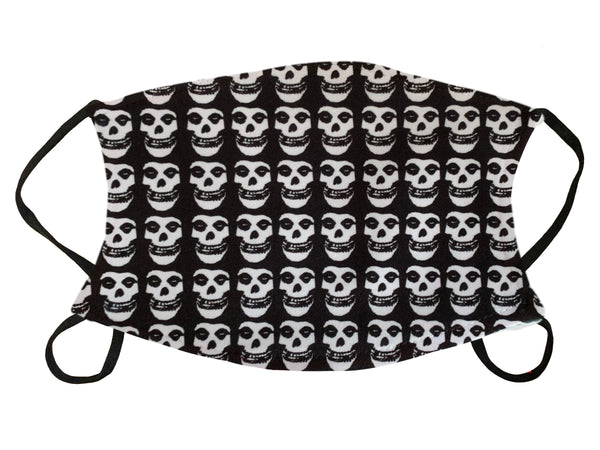 Face mask featuring a repeating Multi Fiend Skull print design for unique style