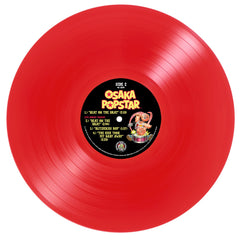 Red vinyl record featuring Osaka Popstar label from Weird Al Yankovic’s Beat on the Brat
